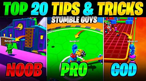 20 Pro Tips and Tricks in Stumble guys .